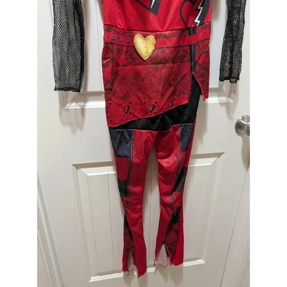 Disney Descendants Rise of Red Halloween Costume Cosplay Jumpsuit Girls L 10-12